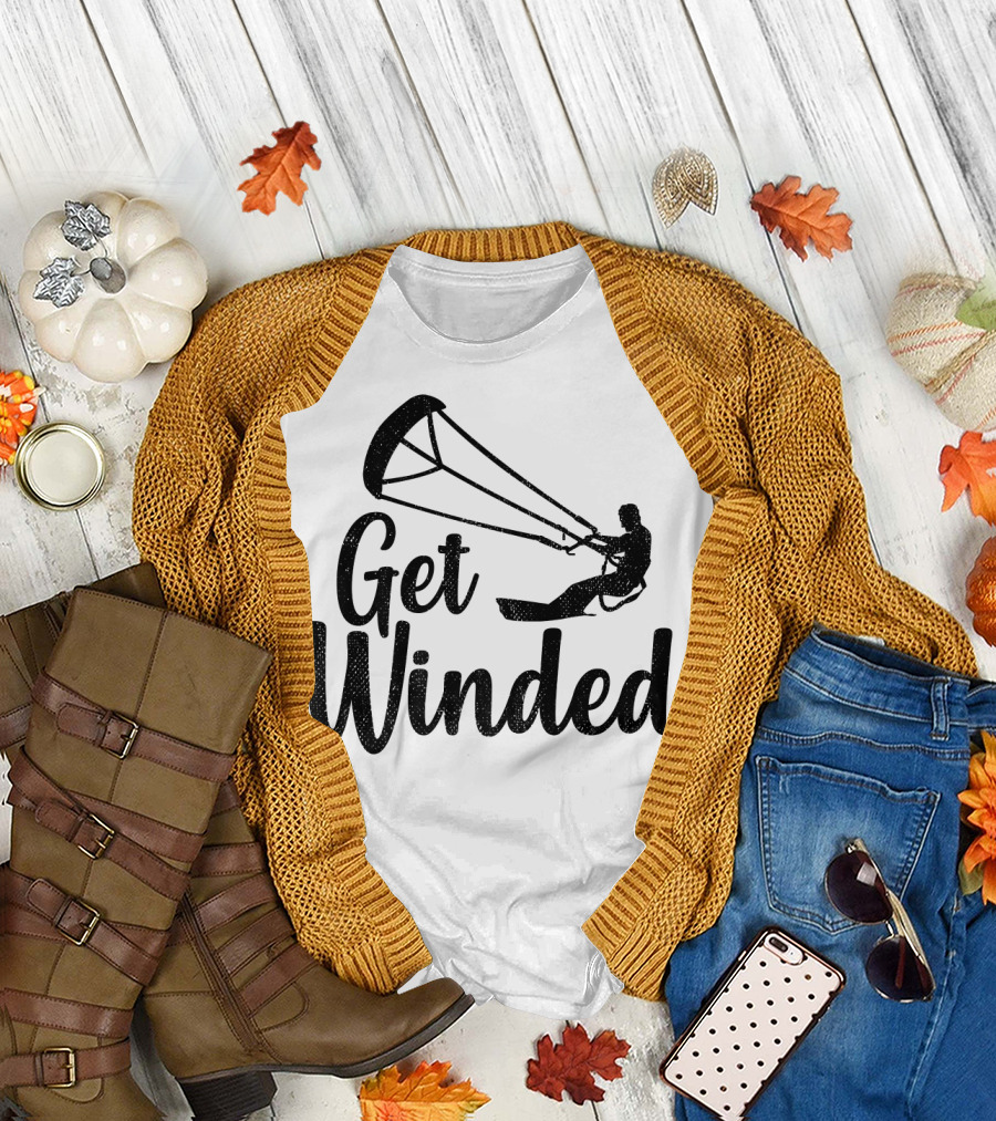 Get Winded Kiteboarding Tropal Summer Adventure T-Shirt