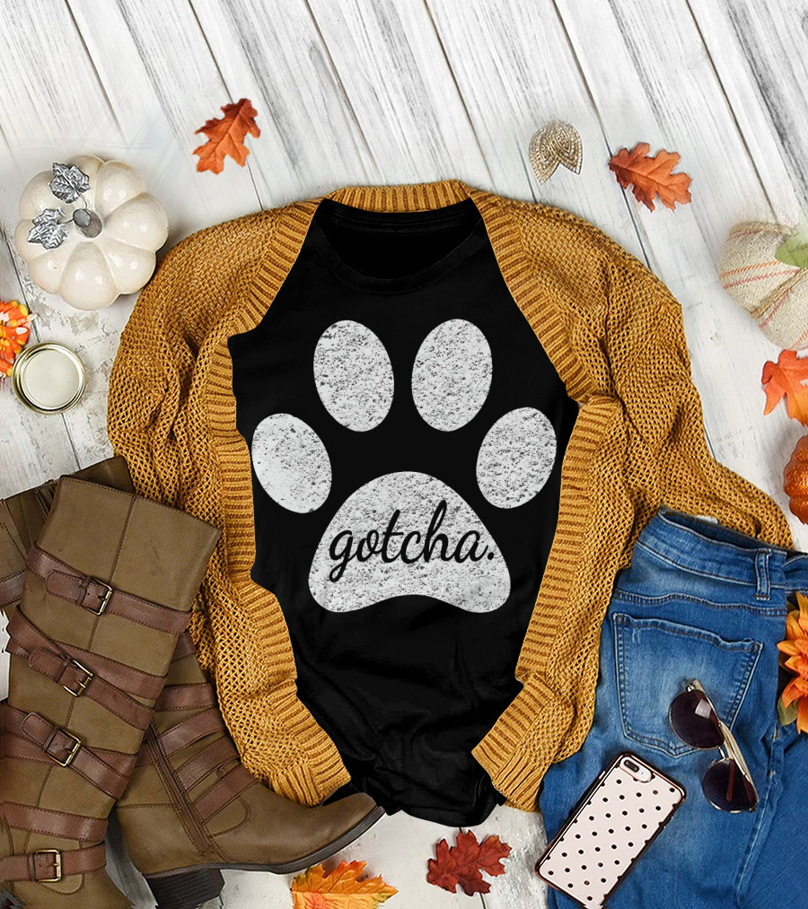 Gotcha Cute Paw Print for New Dog Owner T-Shirt
