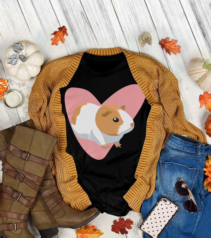 Guinea Pig Love Cute Heart Kawaii T-Shirt