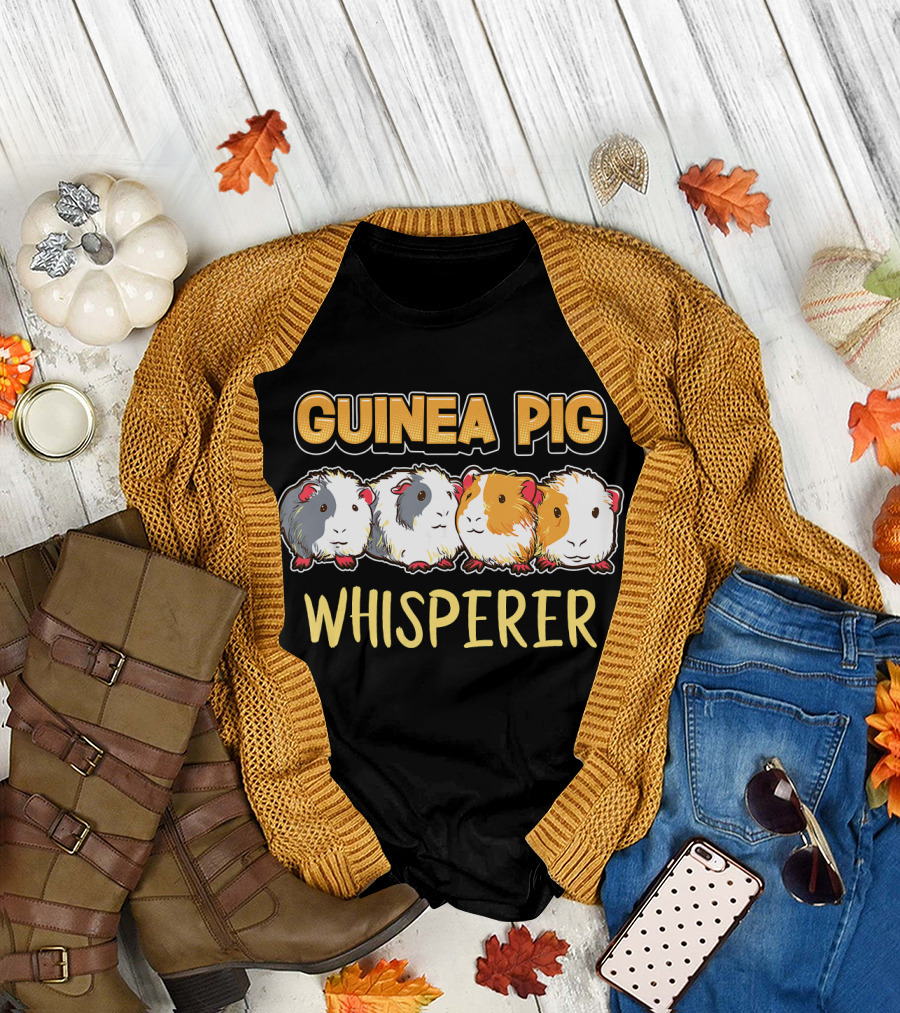 Guinea Pig Whisperer Cute Pet Lover T-Shirt