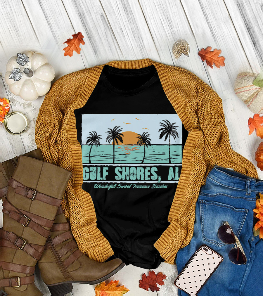 Gulf Shores AL Wonderful Sunset Immense Beaches T-Shirt