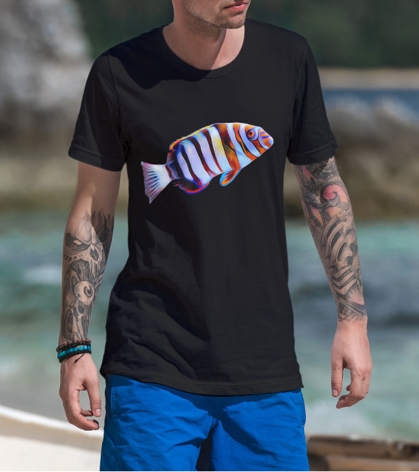 Harlequin Tusk Wrasse Saltwater Coral Reef Fish T-Shirt