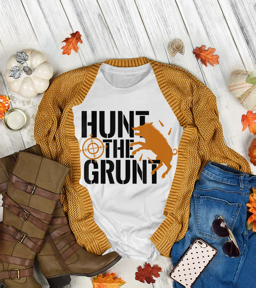 Hunt The Grunt Boar with Target and Bullets T-Shirt