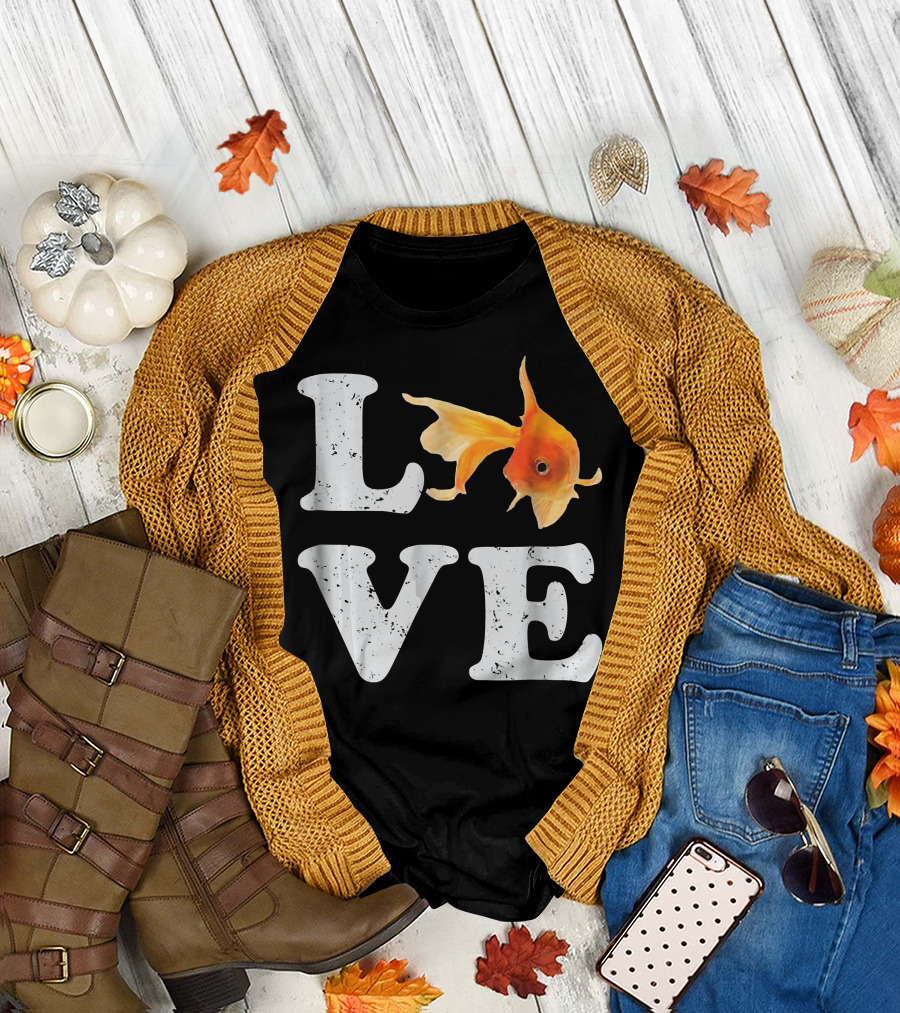 I Love My Goldfish Gold Fish Love T-Shirt