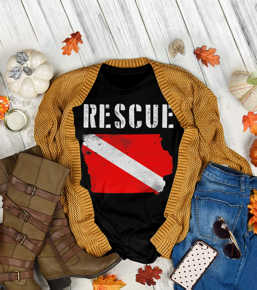 Iowa Rescue Diver SCUBA Dive Flag T-Shirt
