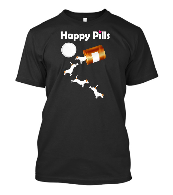 Happy Pills Jack Russell Terrier Jumps T-Shirt