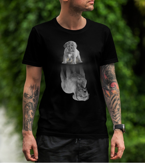 Dogue De Bordeaux Puppy Reflection Art Dogue De Bordeaux Mother Dogue De Bordeaux Dog T-Shirt