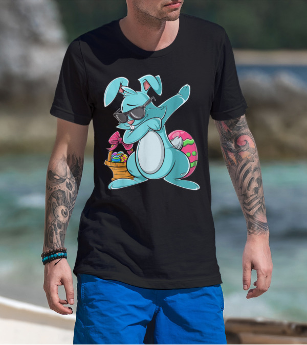 Cool Dabbing Bunny With Easter Basket For Girls And Adults T-Shirt