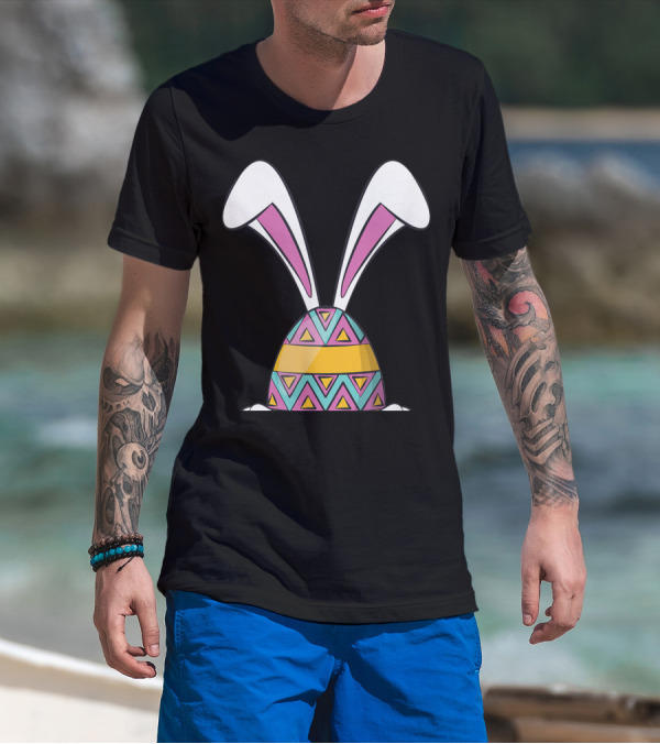 Funny Bunny Easter Cute Happy Rabbit Egg T-Shirt
