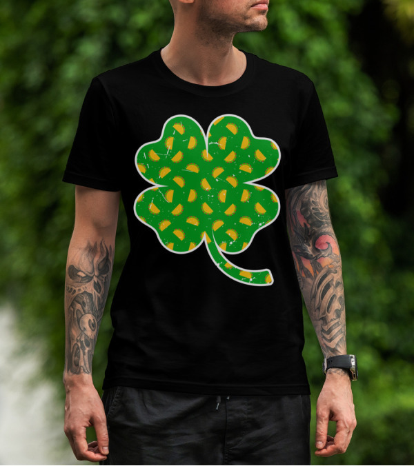 Taco Lover St Patricks Day Clover Saint Paddys Shamrock Tacos T-Shirt