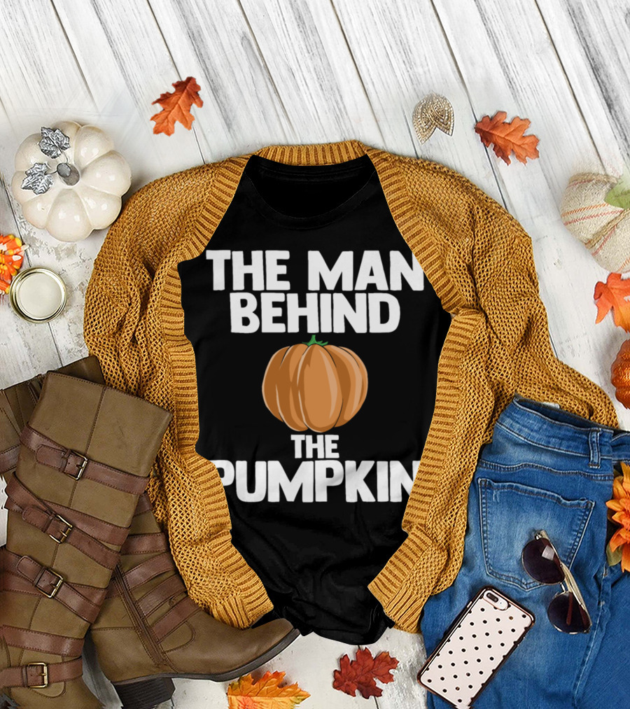 The Man Behind the Pumpkin Funny Halloween T-Shirt