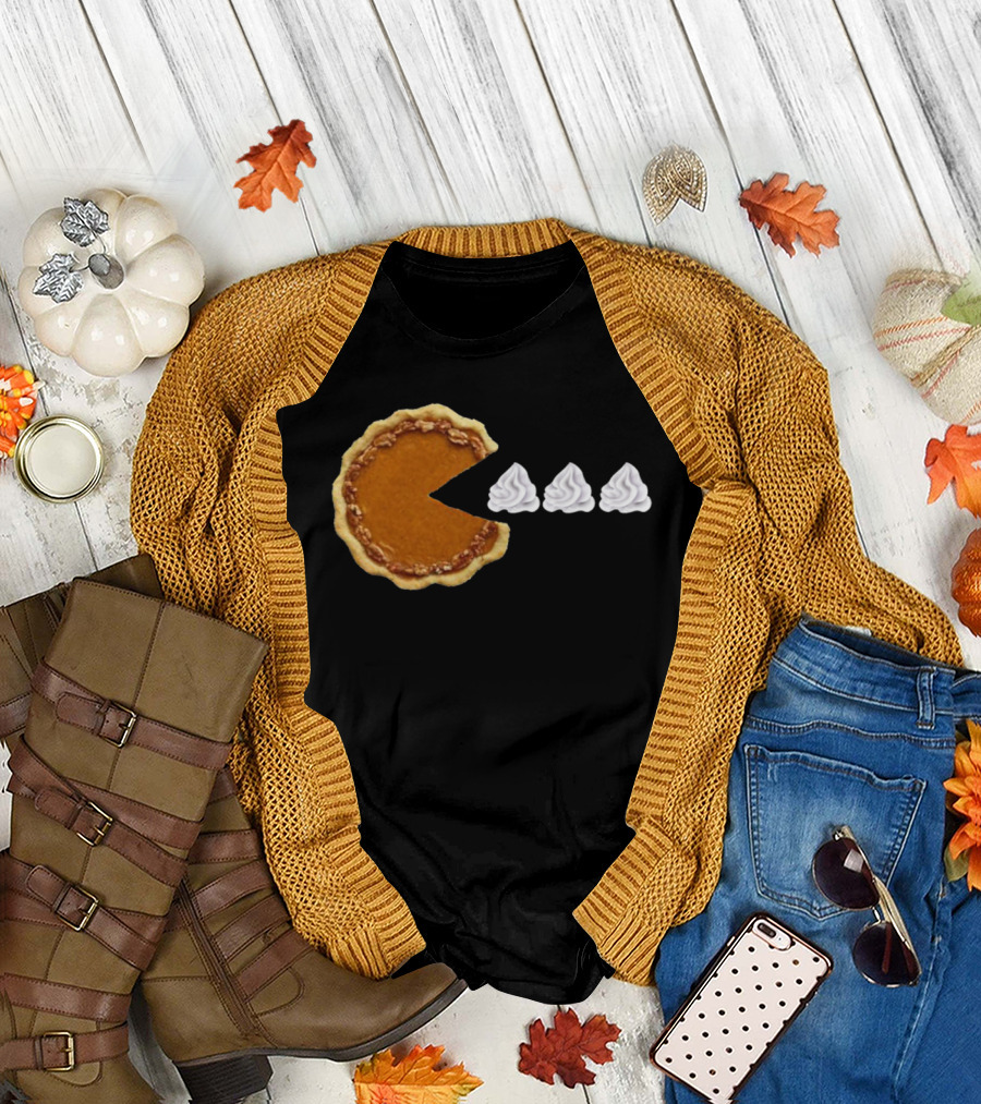 Pie Eating Whipped Cream Thanksgiving T T-Shirt