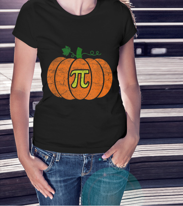 Halloween Pumpkin Pi Pie T-Shirt