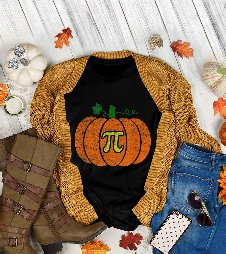 Halloween Pumpkin Pi Pie T-Shirt