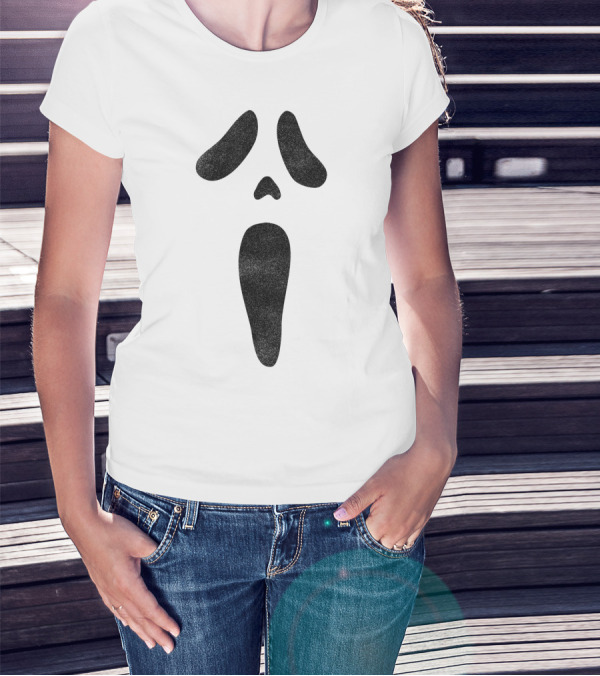 Halloween Scary Ghost Face Mask T-Shirt