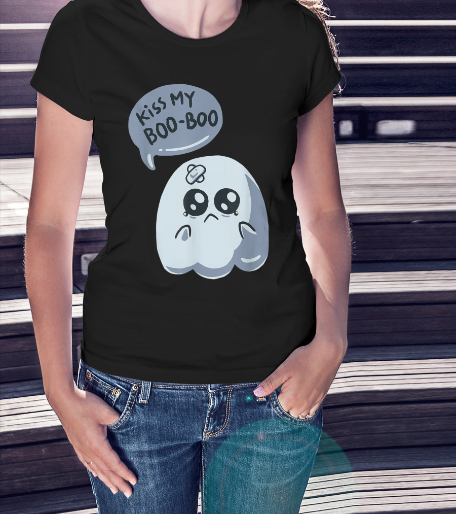 Kiss My Boo-Boo Sad Crying Ghost T-Shirt