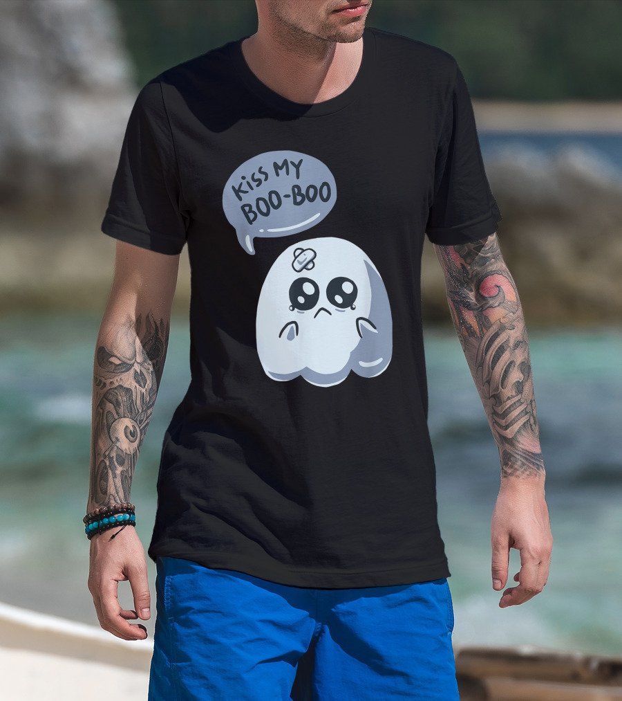 Kiss My Boo-Boo Sad Crying Ghost T-Shirt