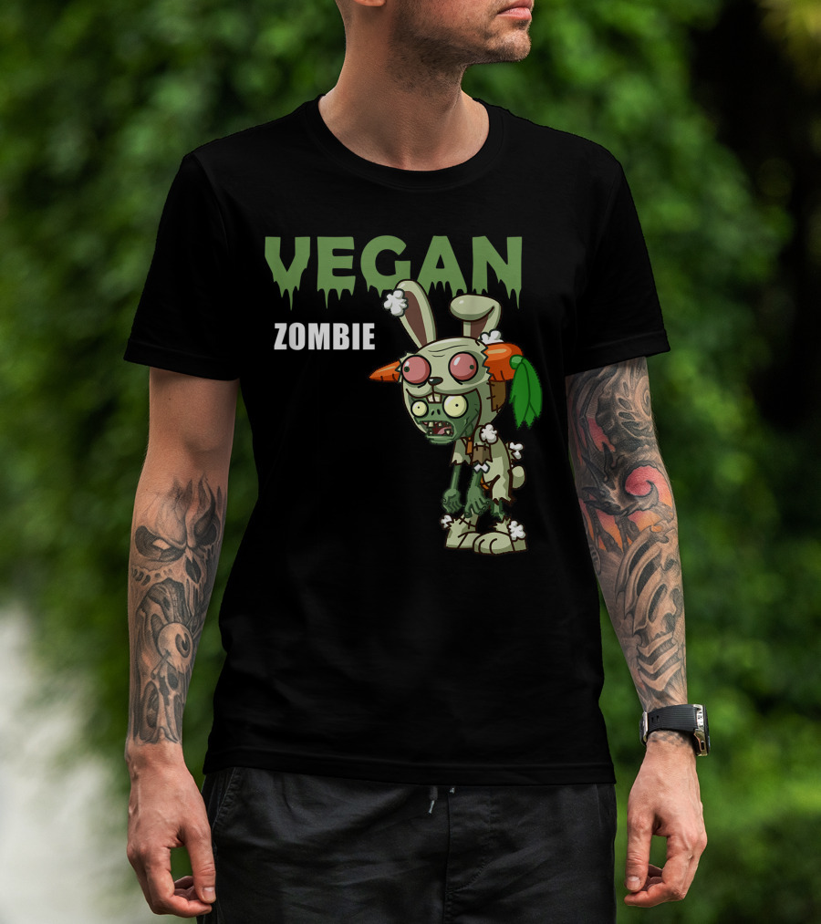VEGAN ZOMBIE Carrot Bunny Costume Character T-Shirt