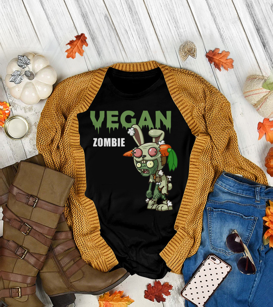 VEGAN ZOMBIE Carrot Bunny Costume Character T-Shirt