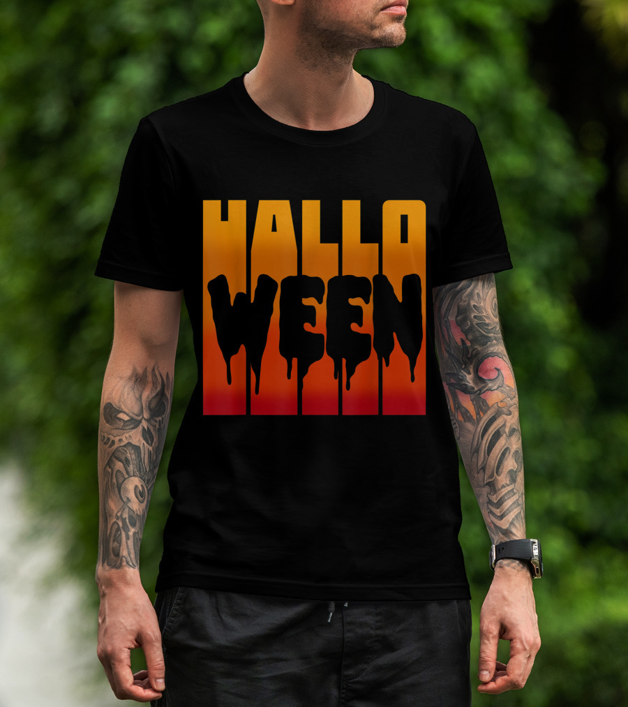 Halloween Dripping Text T-Shirt