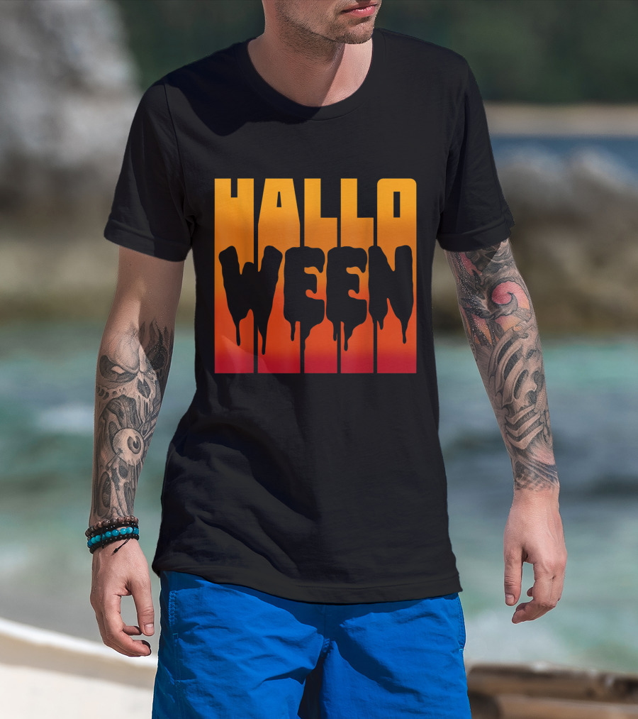 Halloween Dripping Text T-Shirt