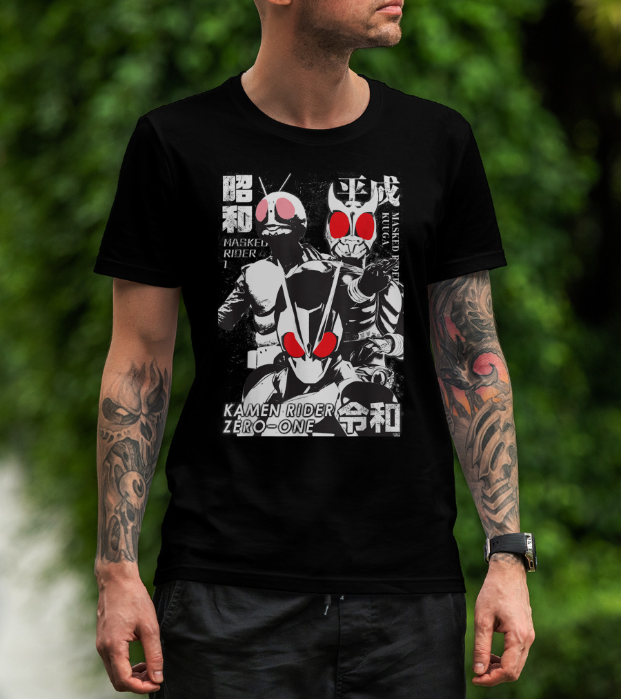 Kamen Rider Zero-One Showa Heisei Reiwa Masked Rider Kuuga T-Shirt