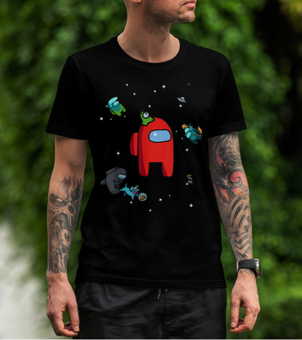 Aliens Among Us Pets Crew Mate Space Adventure T-Shirt