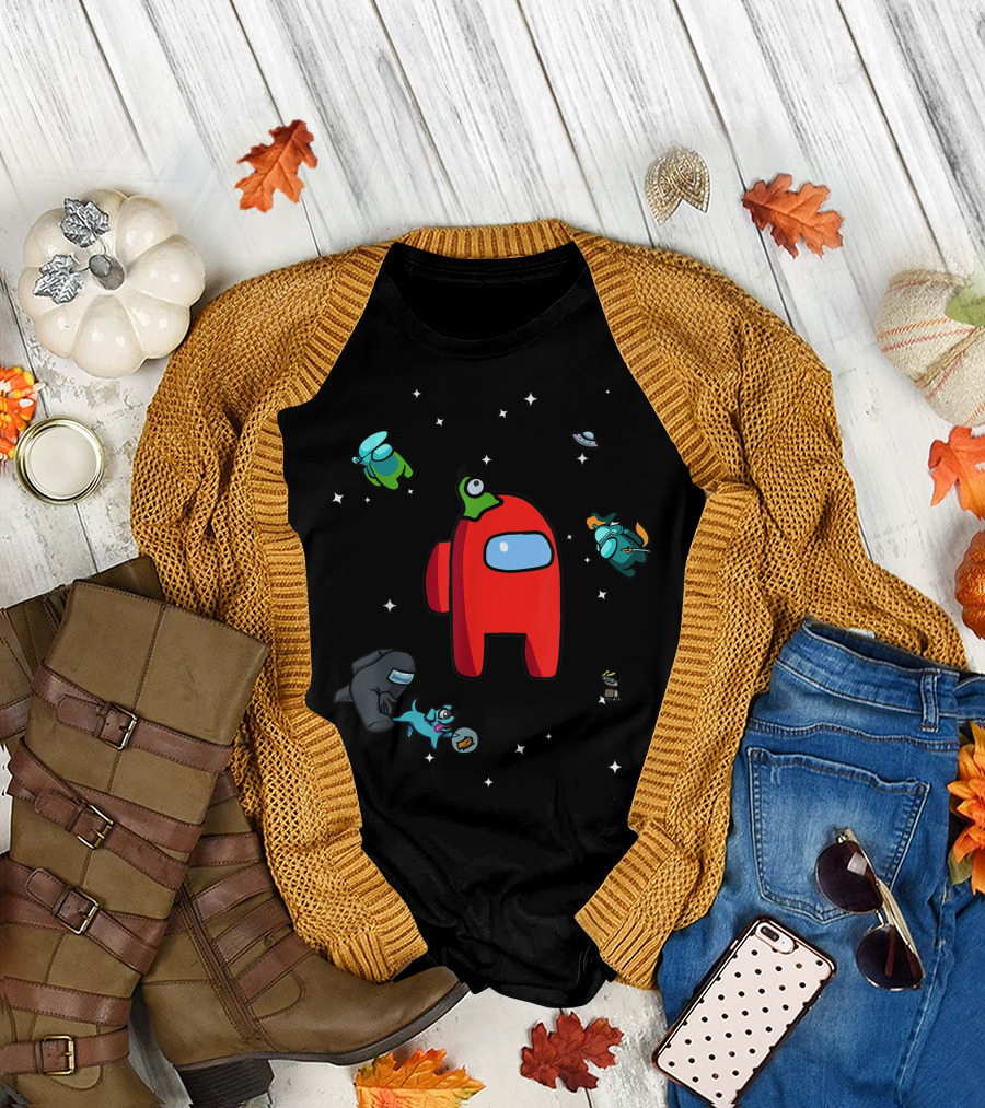 Aliens Among Us Pets Crew Mate Space Adventure T-Shirt