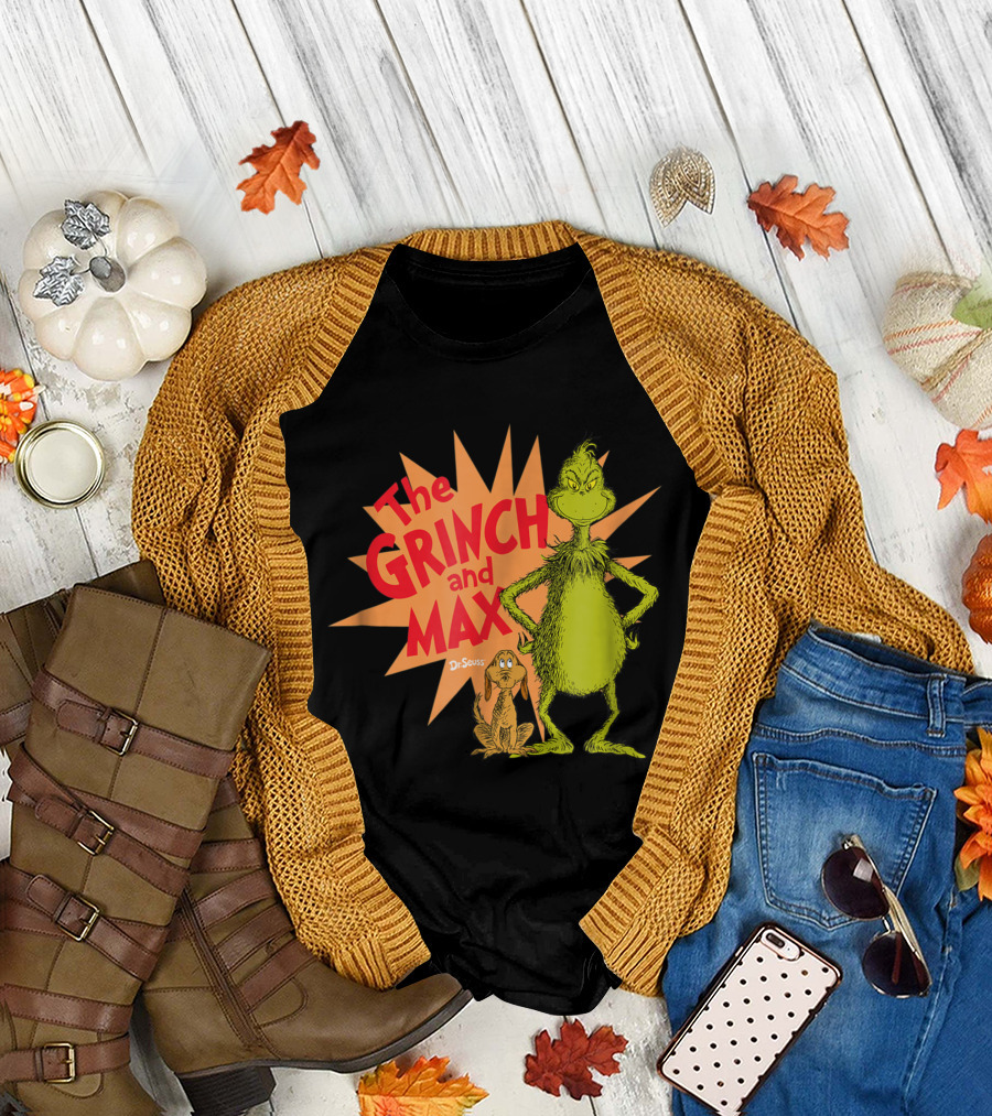 The Grinch and Max Dr. Seuss Burst T-Shirt