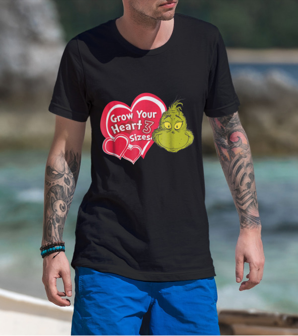 Dr Seuss Grinch Grow Your Heart 3 Sizes T-Shirt