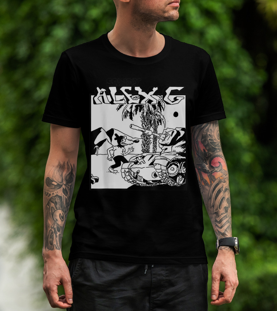 Sandy Alex G Cartoon Tank Forest Scene T-Shirt