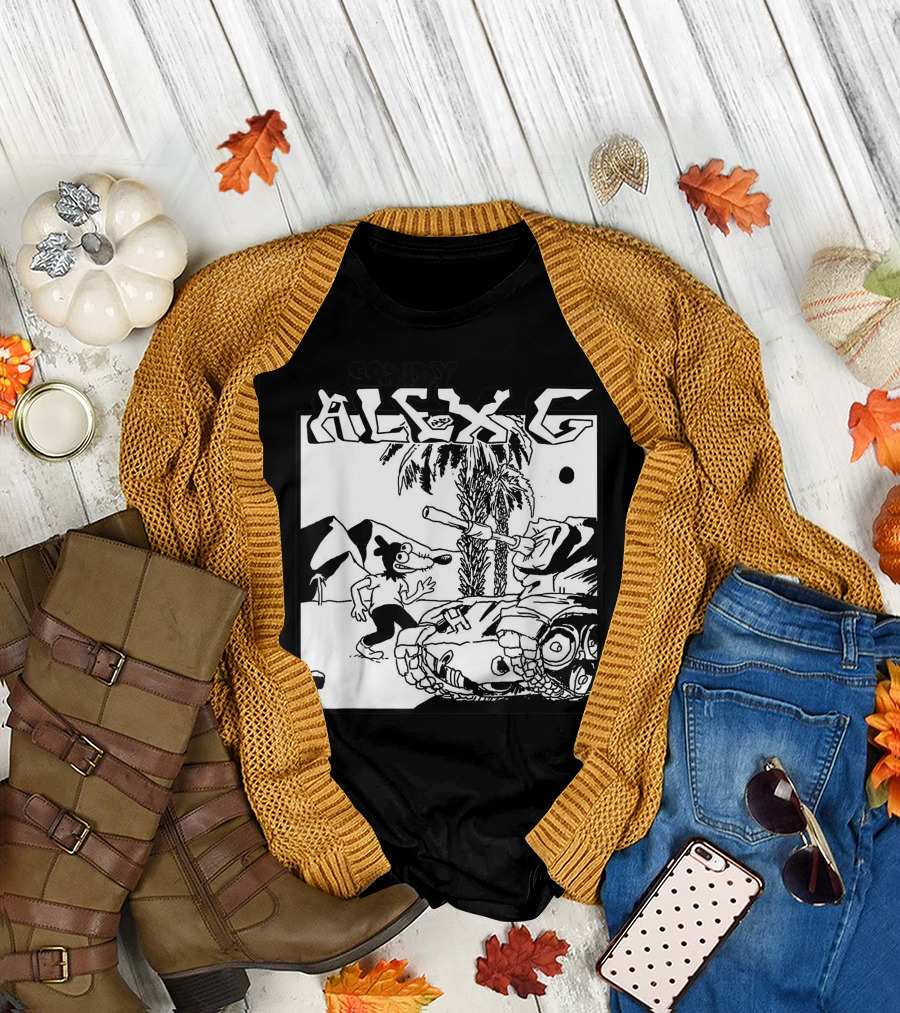 Sandy Alex G Cartoon Tank Forest Scene T-Shirt