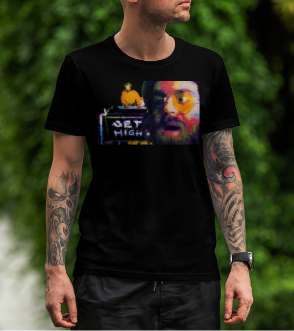 Get High Colorful Portrait And DJ Booth T-Shirt