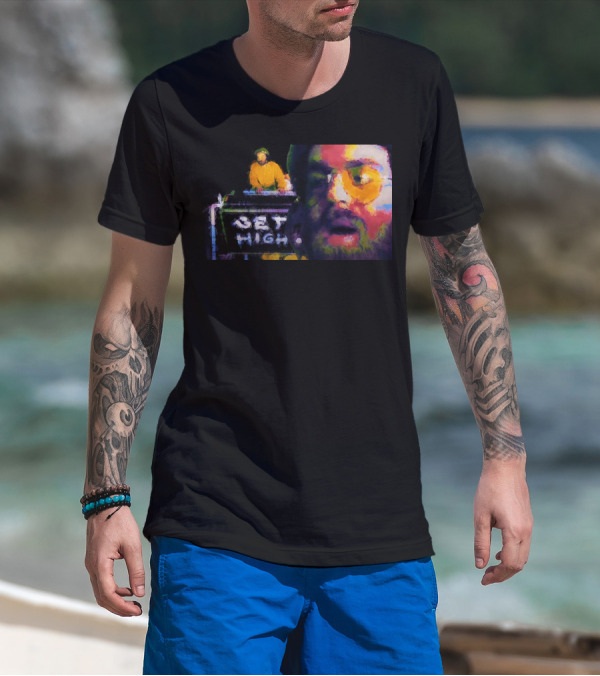 Get High Colorful Portrait And DJ Booth T-Shirt