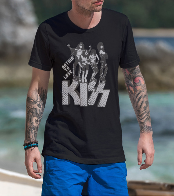 KISS Nothin To Lose Band Members Metallic T-Shirt