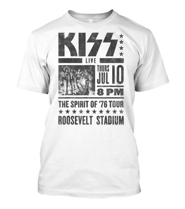 KISS Live July 10 The Spirit Of '76 Tour Roosevelt Stadium T-Shirt