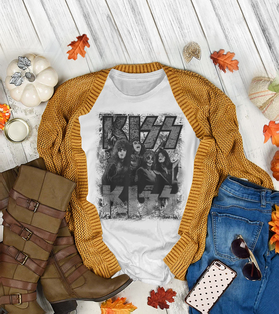 KISS Scratch Band Members Posing T-Shirt