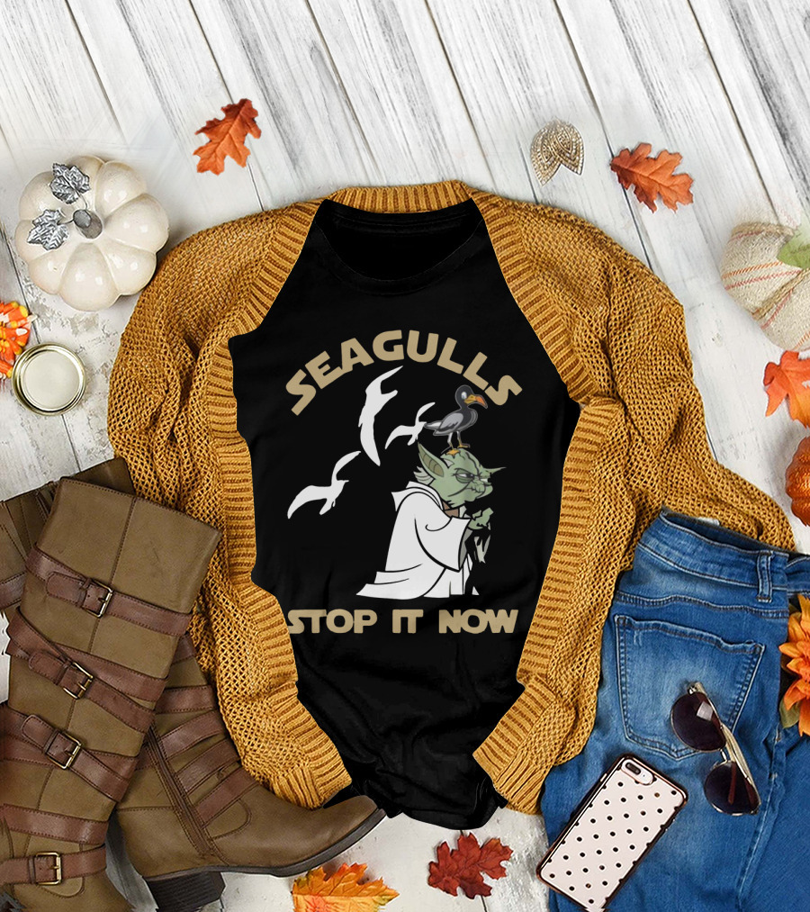 SEAGULLS STOP IT NOW YODA STAR WARS T-Shirt