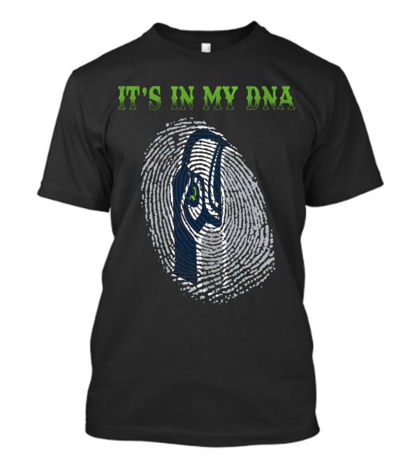It's In My Dna Seattle Seahawks Fingerprint T-Shirt