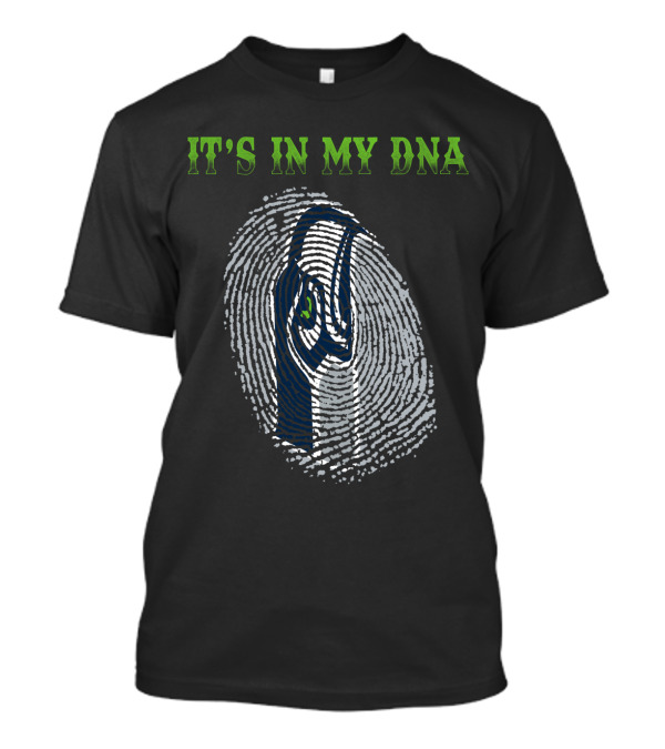 It's In My Dna Seattle Seahawks Fingerprint T-Shirt