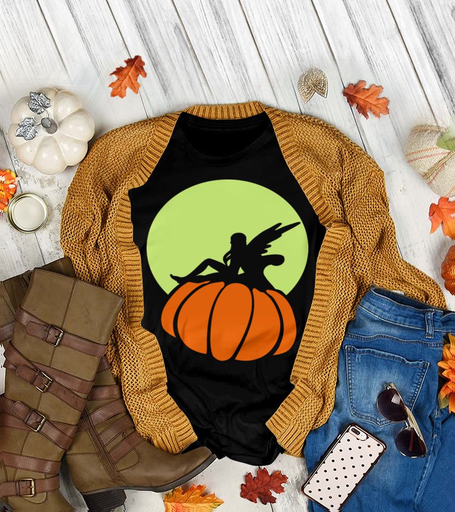 Pumpkin Fairy Happy Halloween Girls Woman Gift T-Shirt