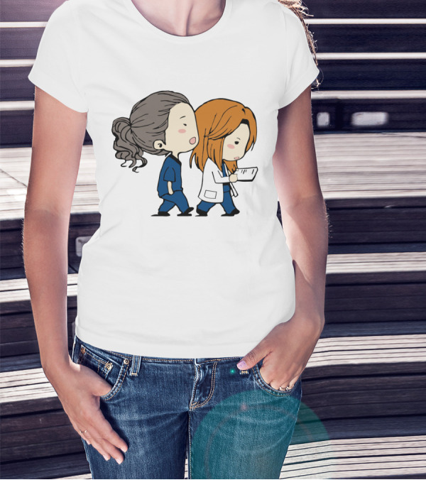 Best Friend Doctor Characters Walking Together T-Shirt