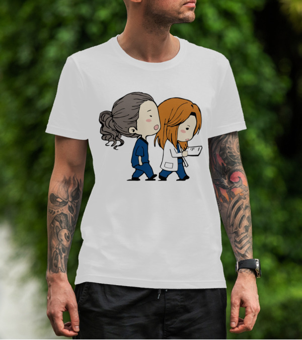 Best Friend Doctor Characters Walking Together T-Shirt