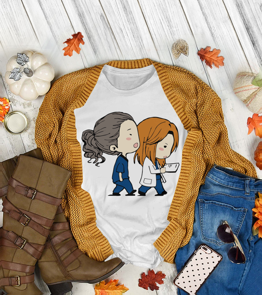 Best Friend Doctor Characters Walking Together T-Shirt