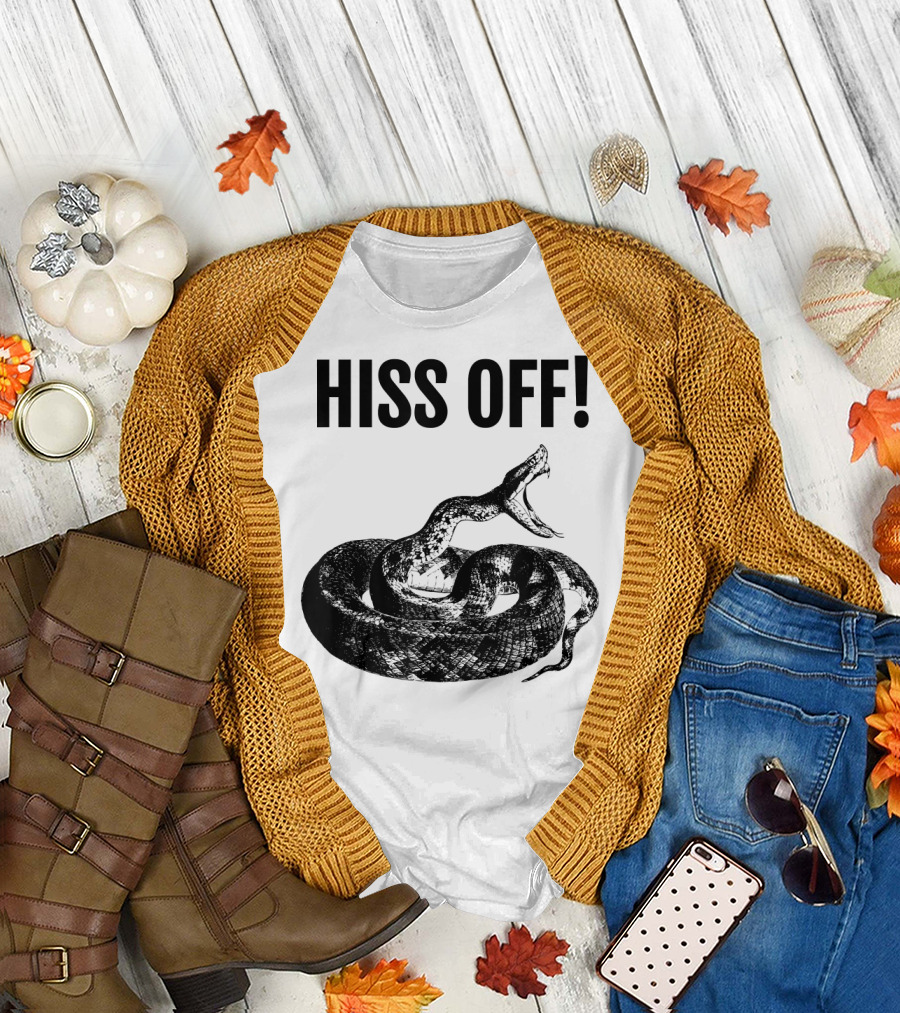 Big Black Python Hiss Off Warning T-Shirt