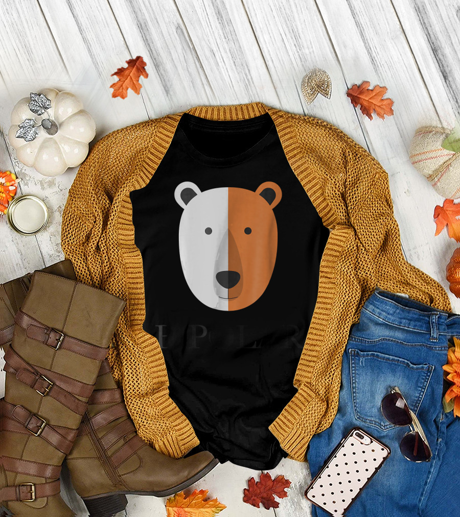 Bipolar Polar Bear Dual-Tone Face T-Shirt