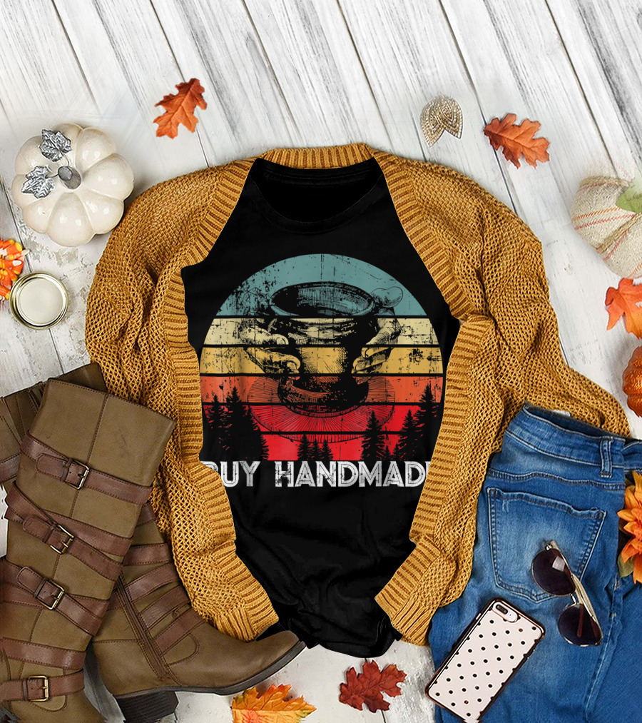 Buy Handmade Clay Retro Pottery Ceramics Vintage Sunset Aesthetic T-Shirt
