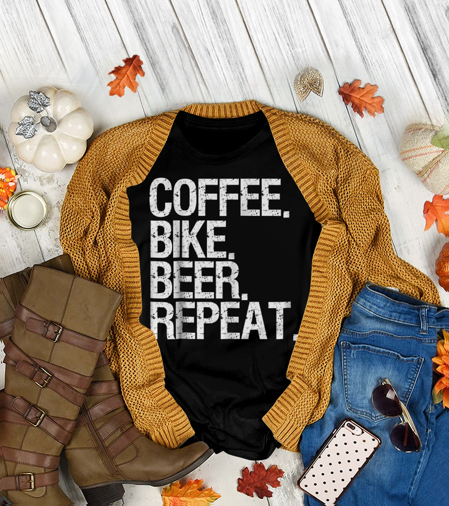 Coffee Bike Beer Repeat Mountain Biking Lifestyle Essentials T-Shirt