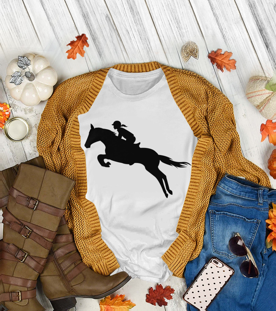 Cute Girl English Riding Hunter Jumper T-Shirt