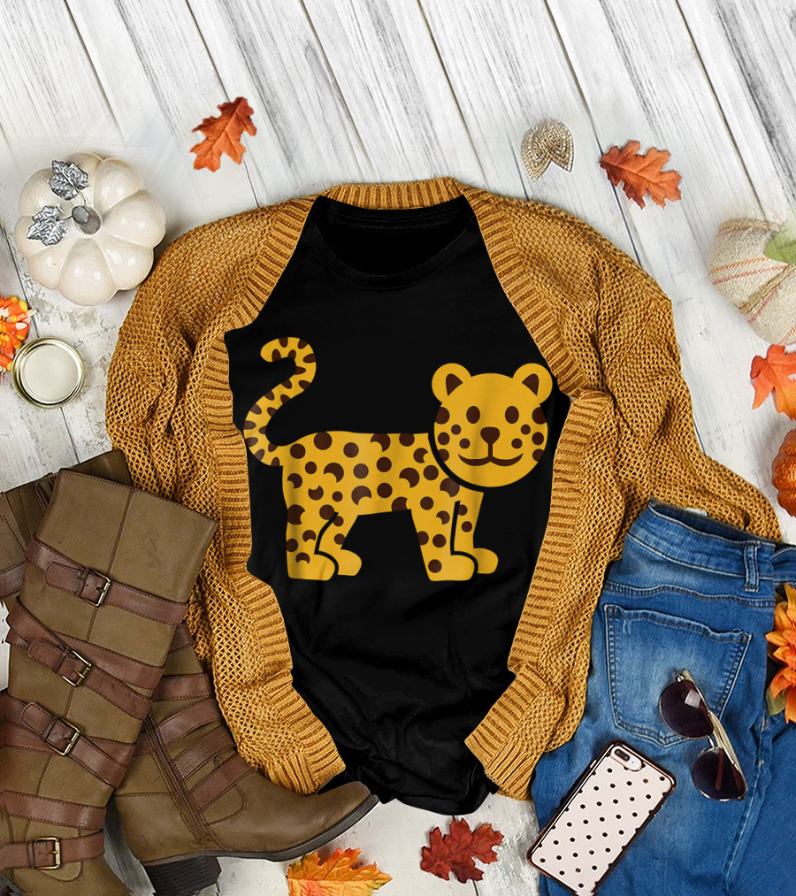 Cute Cartoon Leopard T-Shirt